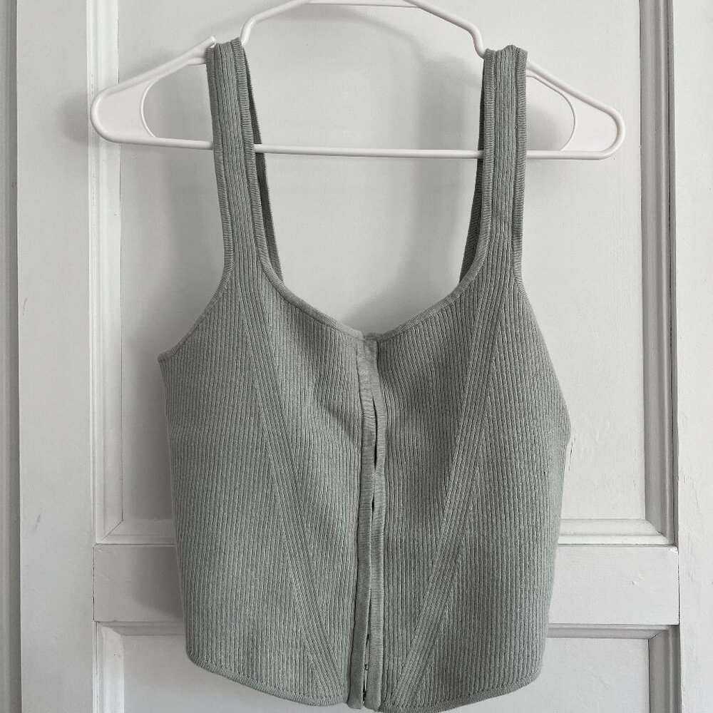 Light blue knit corset style top Abercrombie